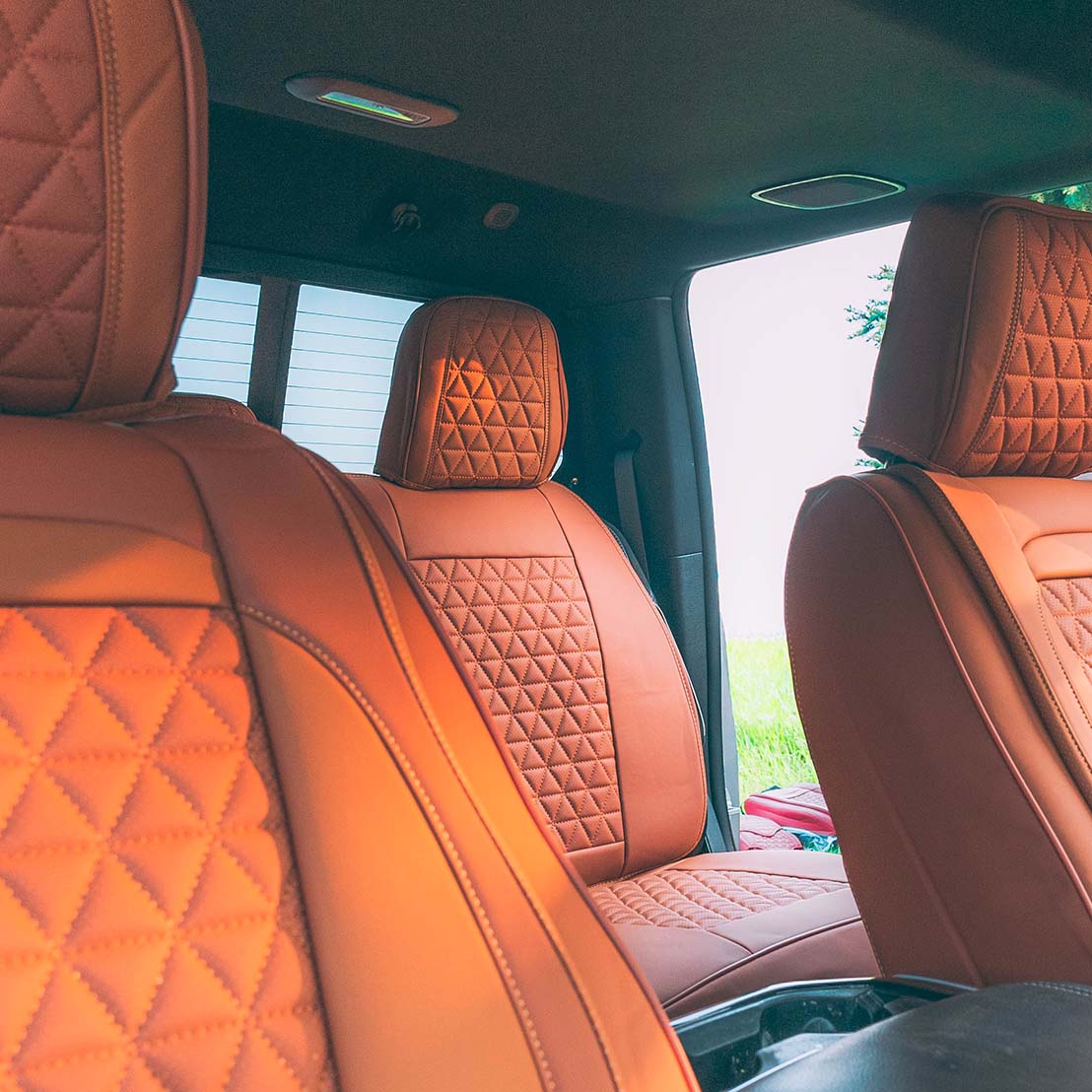 Luxury Seat Covers - Brown