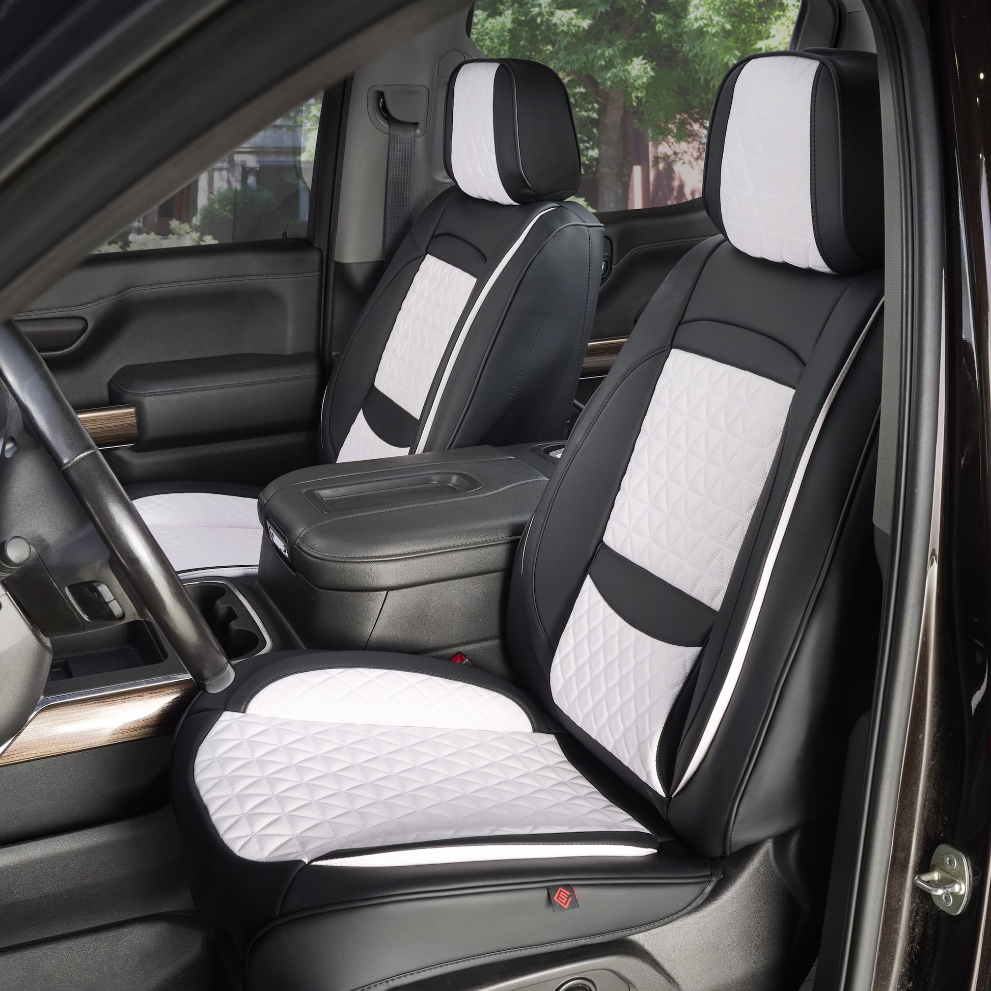 Luxury Seat Covers - Black & White