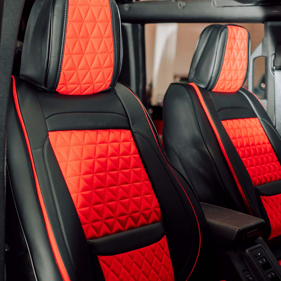 Luxury Seat Covers - Black & Red