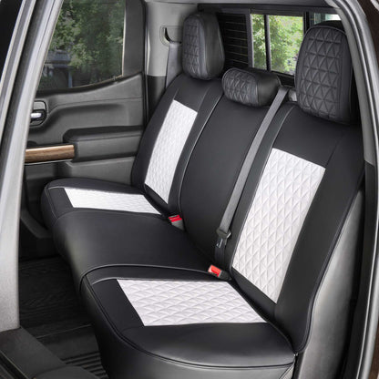 Back - Luxury Seat Covers - Black & White