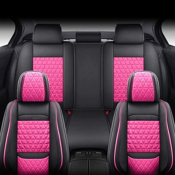 Luxury Seat Covers - Black & Pink